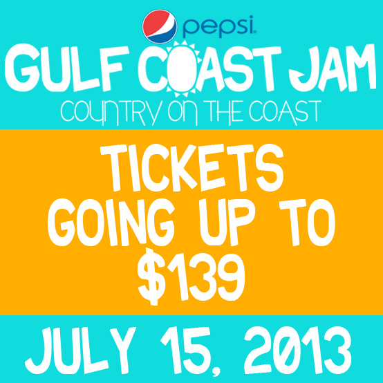 Pepsi Gulf Coast Jam Announces Ticket Price Increase From 119 to 139